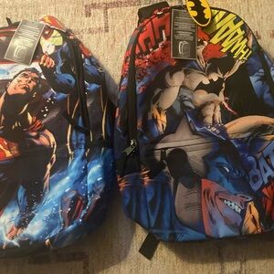 Dc Comic Superman & Batman 18 Inch labtop Backpack (2pk)